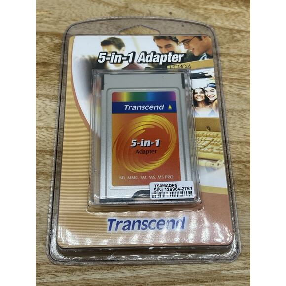 NEW Transcend 5 in 1 Adapter TS0MADP5 Compact Flash Adapter For SM SD MMC MS PRO - Picture 1 of 6